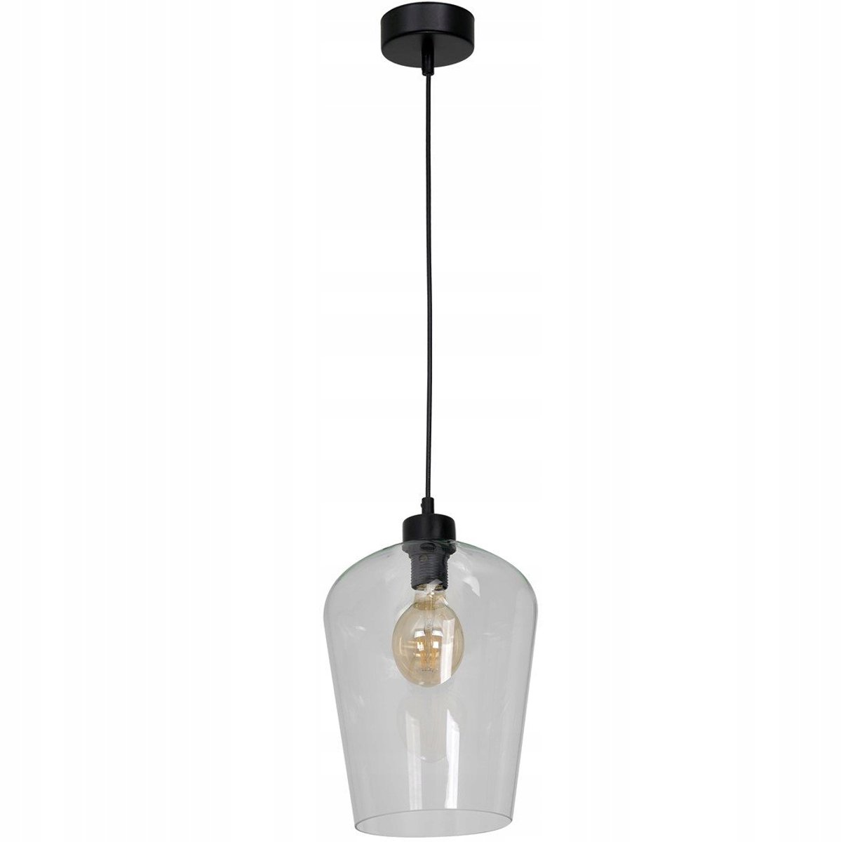 Milagro SANTIAGO MLP6605 Hanglamp Zwart Metaal Glas E27