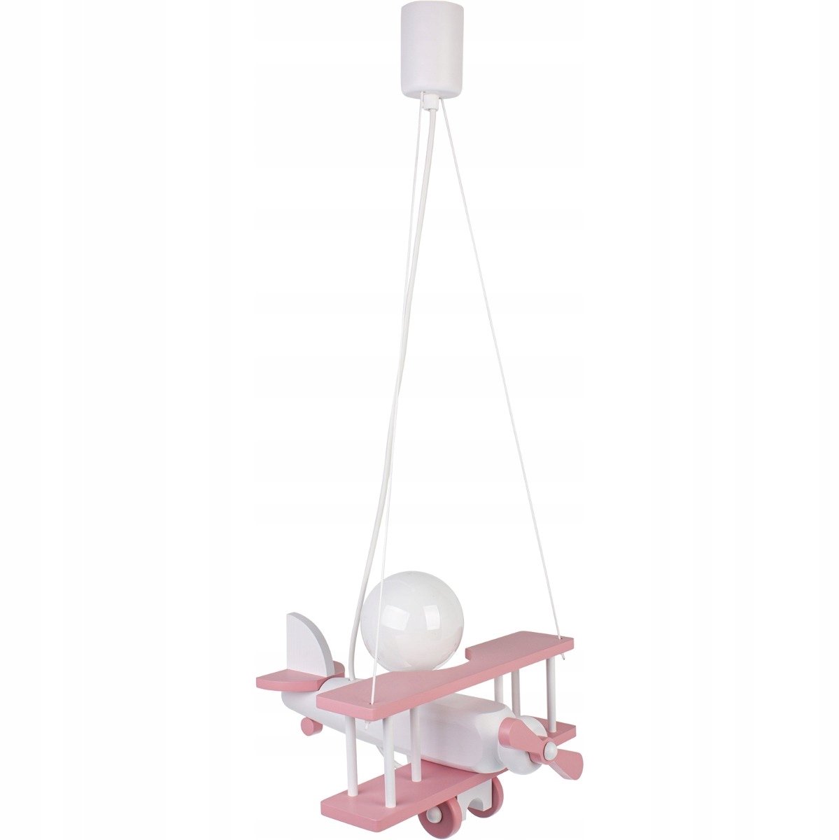 Hellux Vliegtuig Hanglamp Roze-Wit Hout E27 1xE27