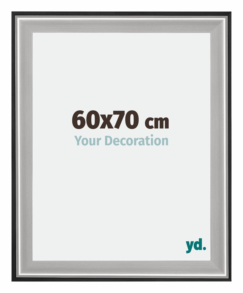 yd. Your Decoration - Fotolijst 60x70 cm - Hout - Zwart Zilver Gepolijst - Birmingham