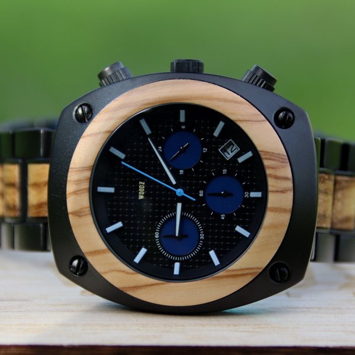 Woodzstyle® | collectie Dale | Houten horloge Equus| houten herenhorloge | houten dameshorloge |hoogwaardig Quartz uurwerk | ⌀ 44 mm | geleverd in houten giftbox | cadeau voor heren