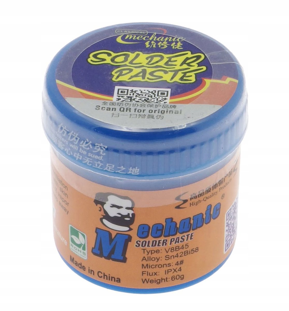 Mechanic Soldeerpasta V8B45 138°C - 60g, Loodvrij