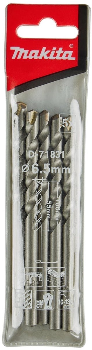 Makita D-71831 Steenboor 6,5x100mm VE=5