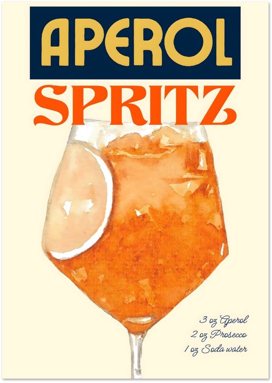 Affiche Aperol Spritz - Original - A4 21x29,7 cm / 8x12″ Décoration Salon - Décoration Chambre - Décoration - Décoration murale - Décoration murale Salon - Décoration murale Chambre - Décoration murale - Décoration pub - Décoration bar - Cocktail
