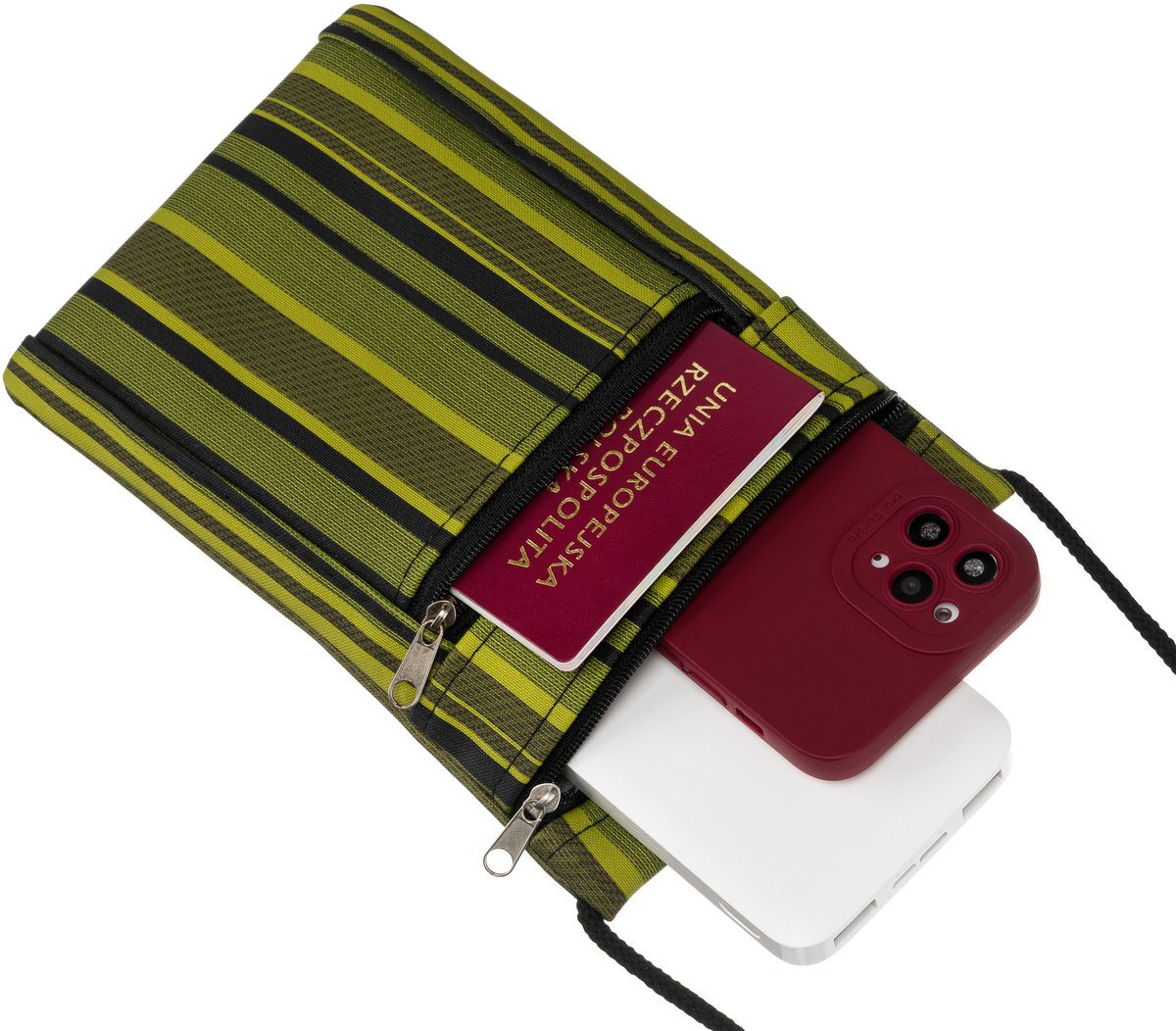 paspoorthoes PU PASZ-ZW-GROEN