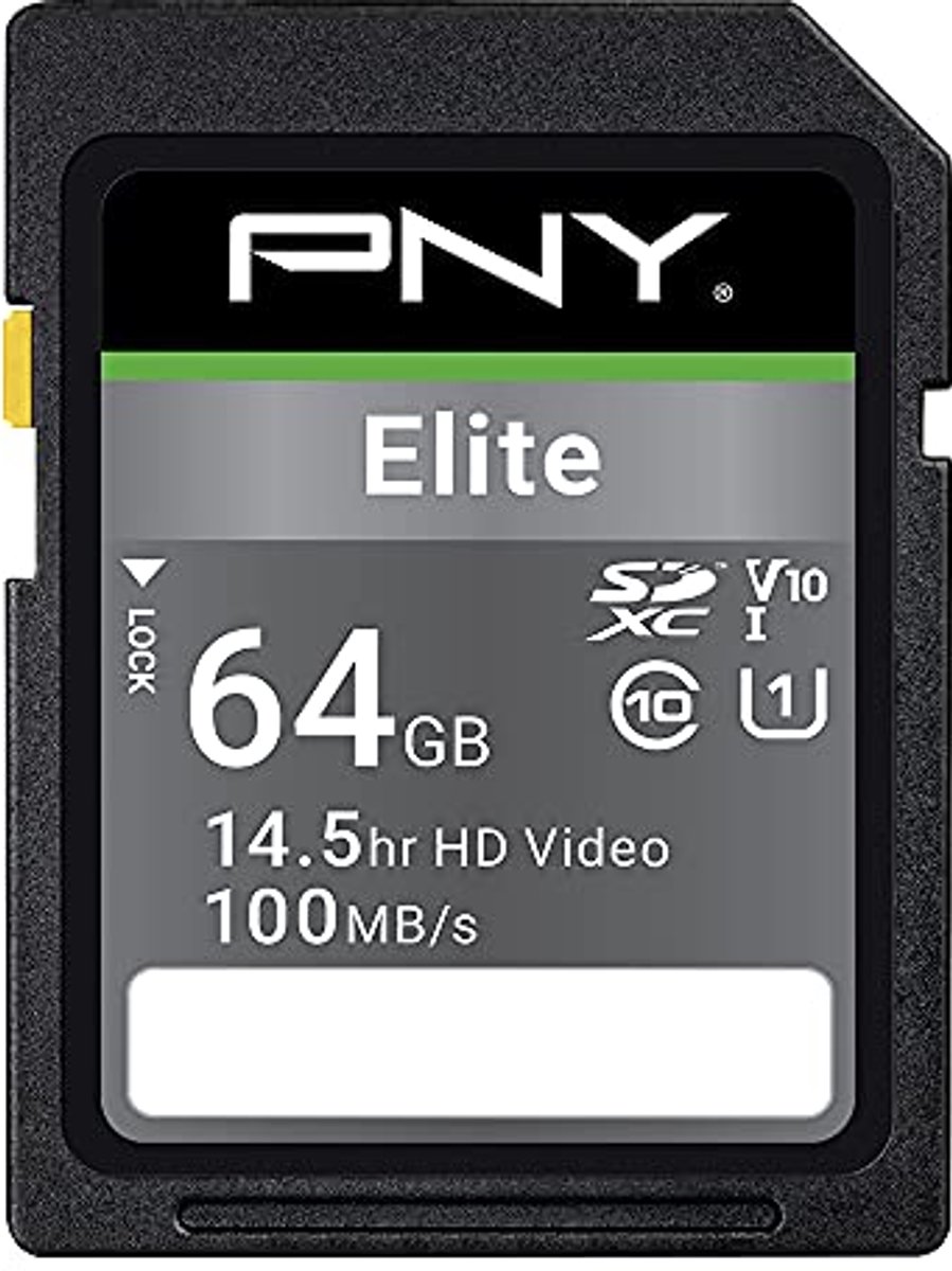 SDXC Geheugenkaart 64GB Class 10 UHS-I U1 met 100MB/s Overdrachtssnelheid