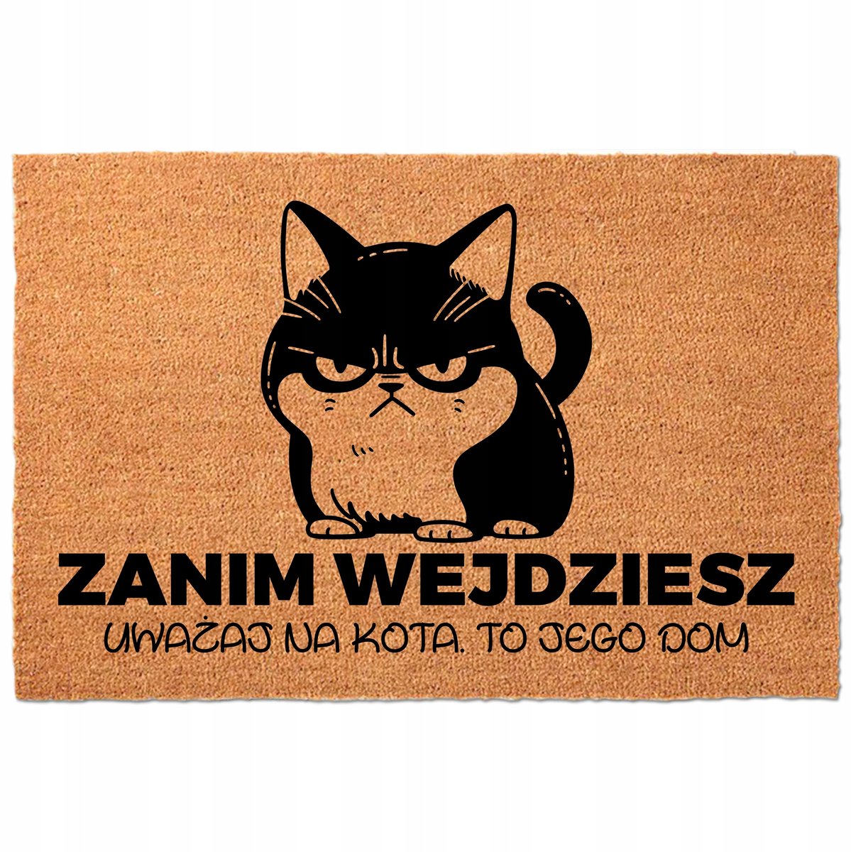 Beige Kokos Wrijfmat 40x60cm - Pas Op Voor Katten