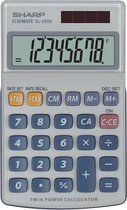 Sharp rekenmachine - grijs - 8 digit - 1x LR54 batterij