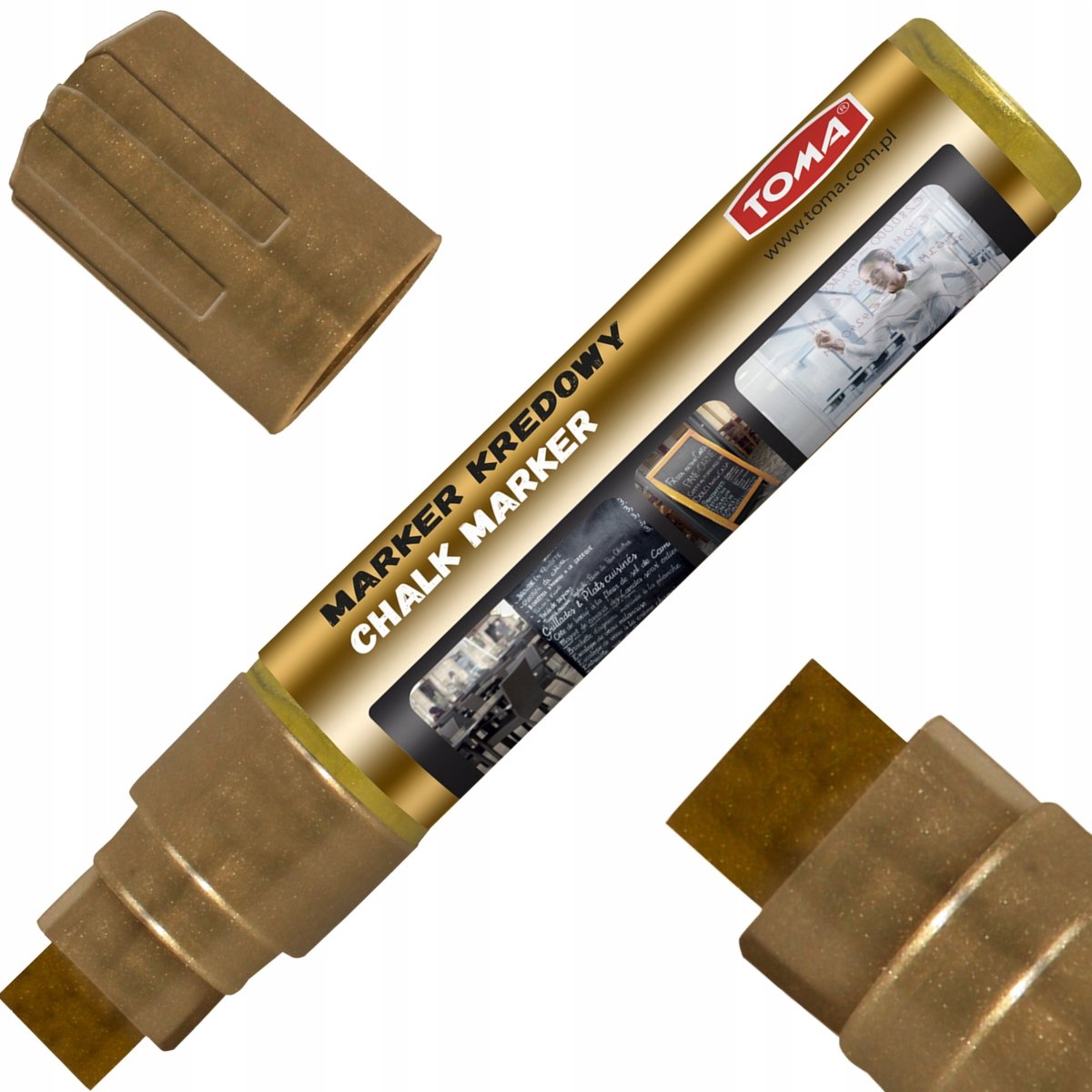 Toma Krijtmarker TO-290, Schuin 8-15mm, Goudkleurig