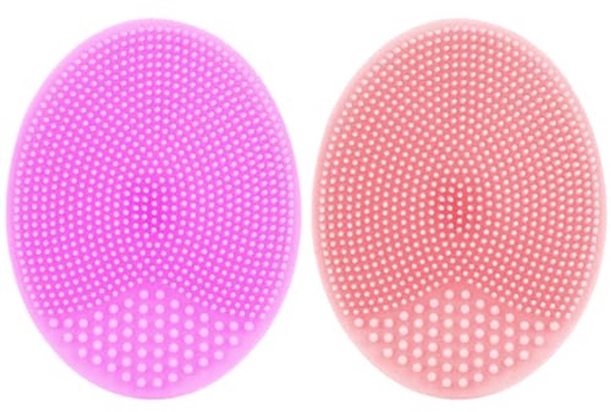 Gezichtsreinigingsborstel Siliconen 2 Stuks Peeling Massage Apparaat voor Alle Huidtypes