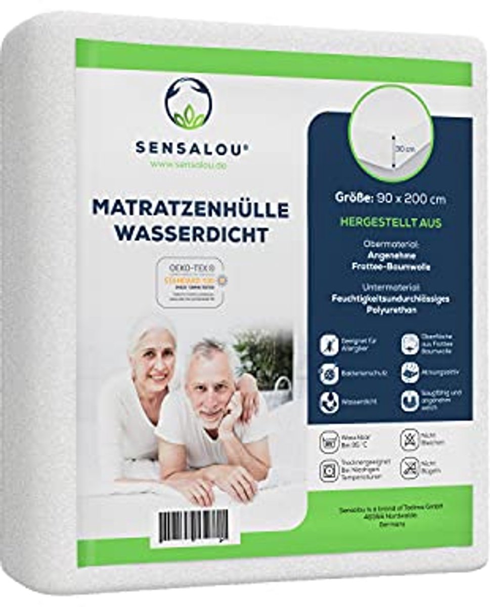 Waterdichte Matrashoes 90 x 200 cm tegen Allergieën