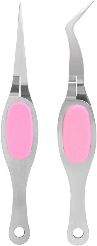 2-Delige Soldeerpincet Set - Fibre Grip en Cross Locking Pincet, DIY Craft Tool voor Sieraden Maken Met Vaste, Puntige, Rechte en Gebogen Tip