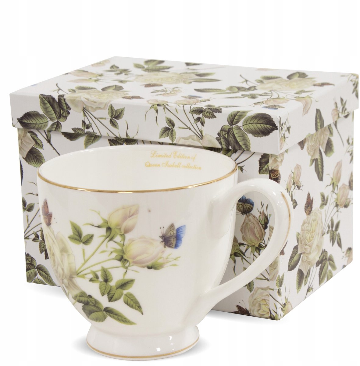 Jumbo Porseleinen Kop met Rozen - 350 ml