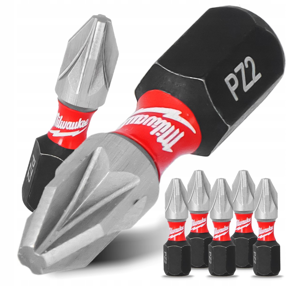 Milwaukee SHOCKWAVE PZ2 Bit 25mm Magnetisch 5 Stuks