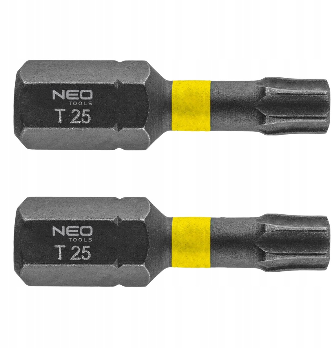 2x TX25 Slagbits 25 mm HEX 1/4" S2 Stal NEOLS