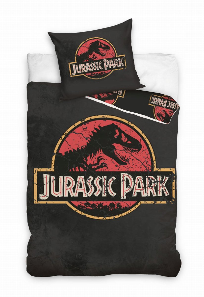 Jurrasic World T-Rex Kinderbeddengoed 140x200 cm Katoen