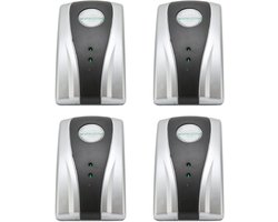 Intelligente energiebesparing set van 4 stuks - 30 kW - automatische energiebesparing voor thuis, winkel, restaurant, kantoor, fabriek (EU-stekker)