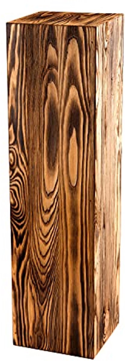 Rustieke Houten Zuil voor Planten en Decoratie - 75x20x20 cm