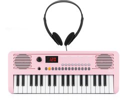 Áengus Keyboard Piano Keyboard Kind met 37 toetsen - Aanslaggevoelige Toetsen - USB-C MIDI - Roze - inclusief Stereo Koptelefoon