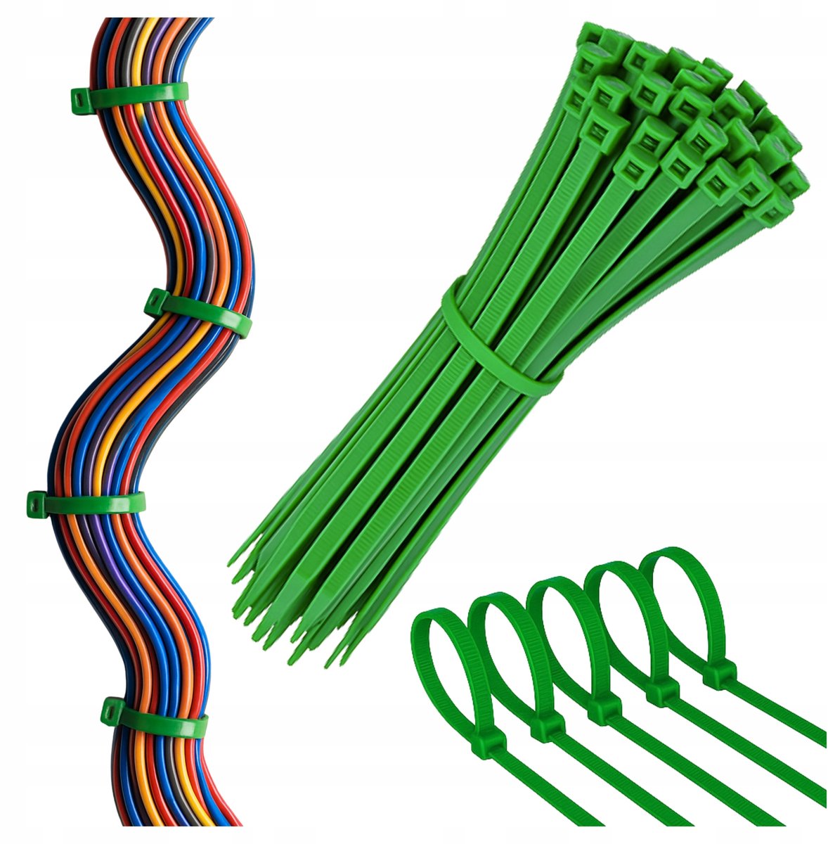 200x Kabelbinders Groen 3,6x100mm - Sterk & Weerbestendig