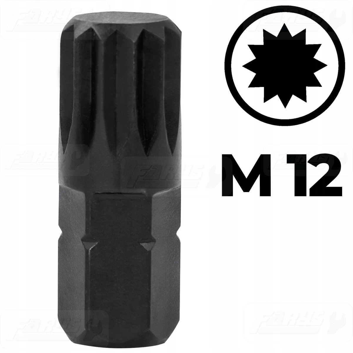 Spline Bit Bit M12 30mm S2 Staal – De Duurzaam op Roubus