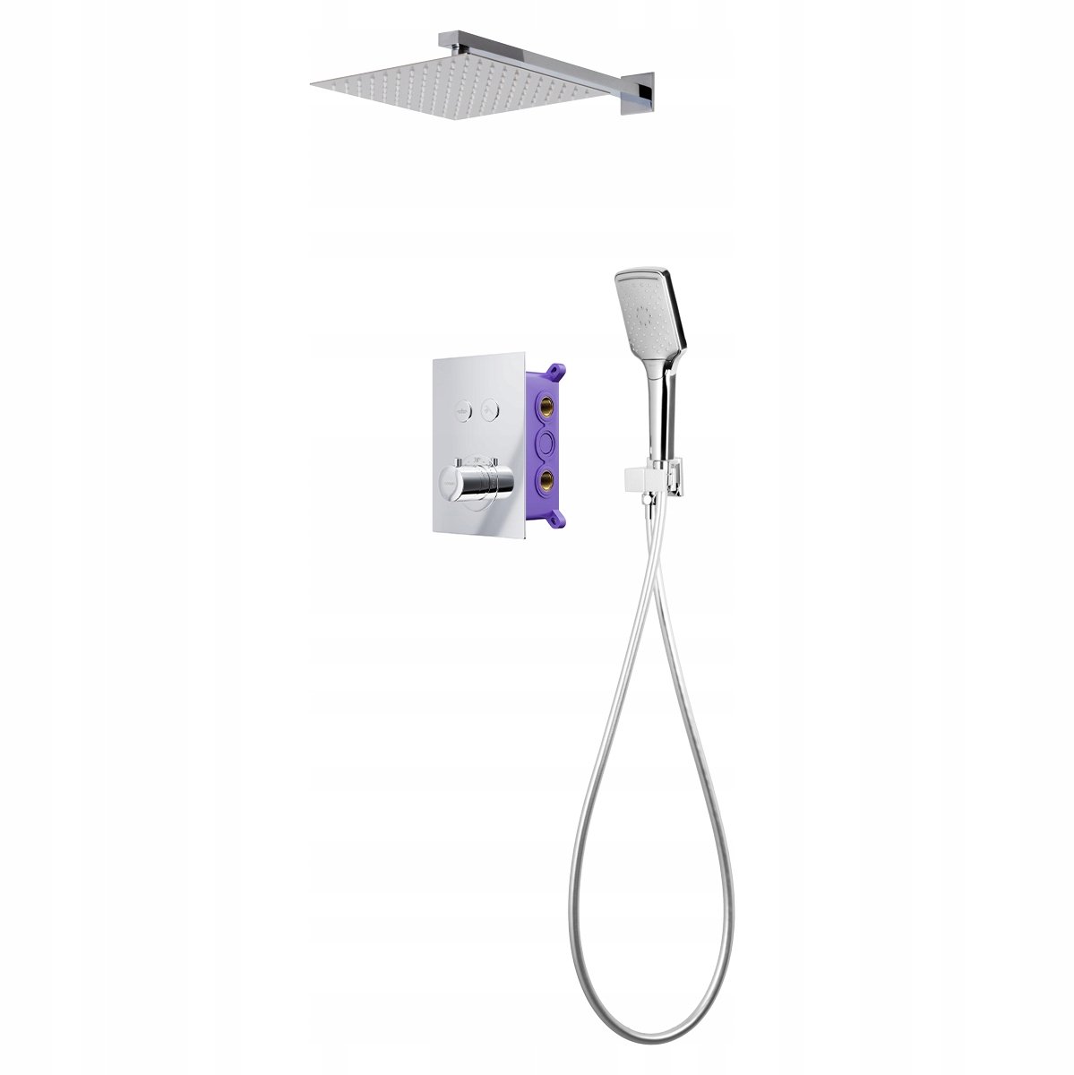 Doucheset Corsan CMZ049CH Chroom met Thermostaatkraan & Regendouche