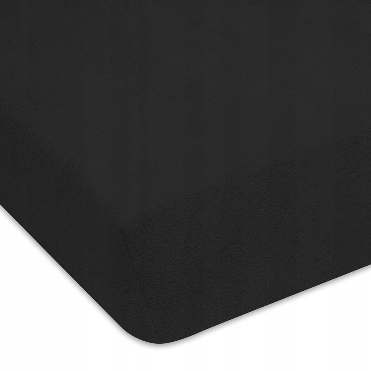 Hoeslaken Frotte Zwart 200x220 cm met Elastiek