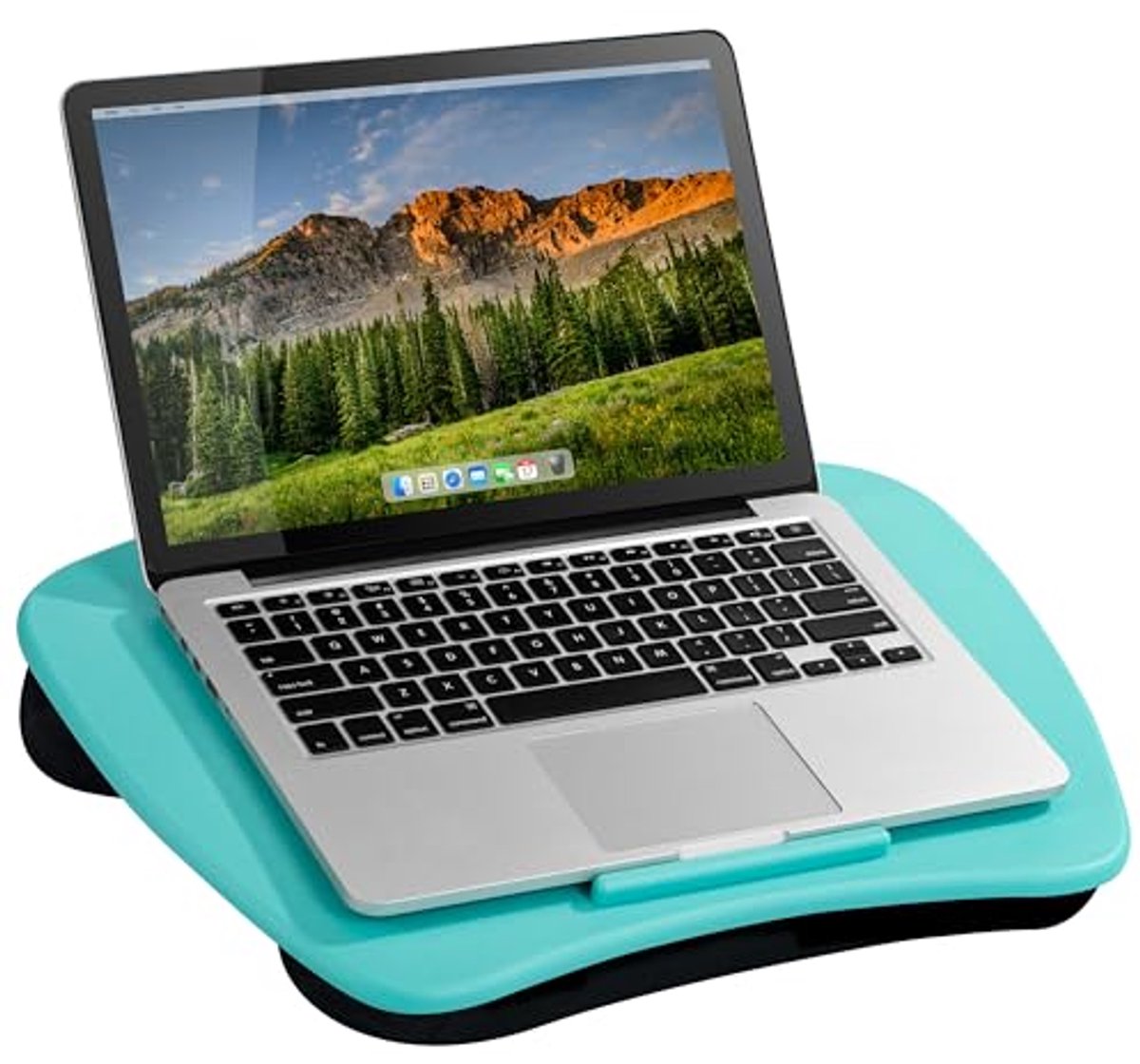 Basis Laptop Lapdesk met Kussen en Apparatuur Rand - Ideaal voor Werk en Ontspanning