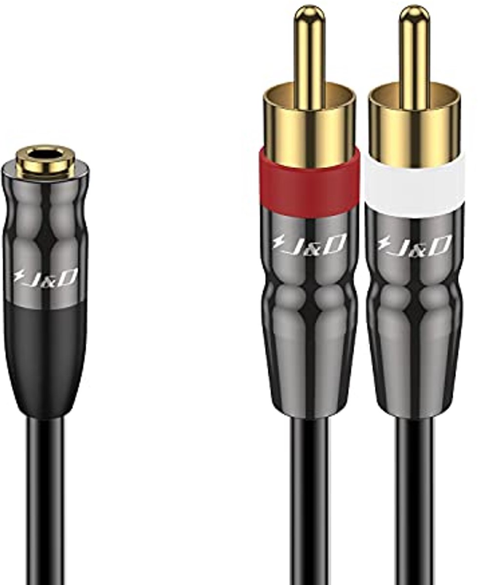 3.5mm naar Dual RCA Audio Kabel - Hoogwaardige Stereo Audiokabel 0.9m