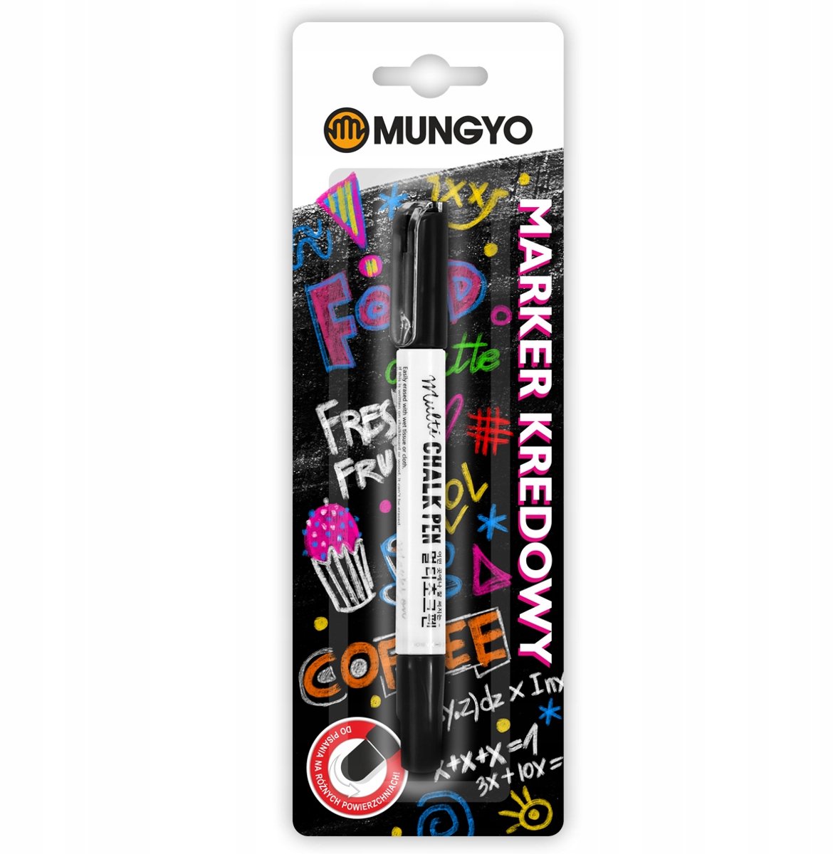 Mungyo Krijtmarker Zwart - Ideaal voor Diverse Oppervlakken