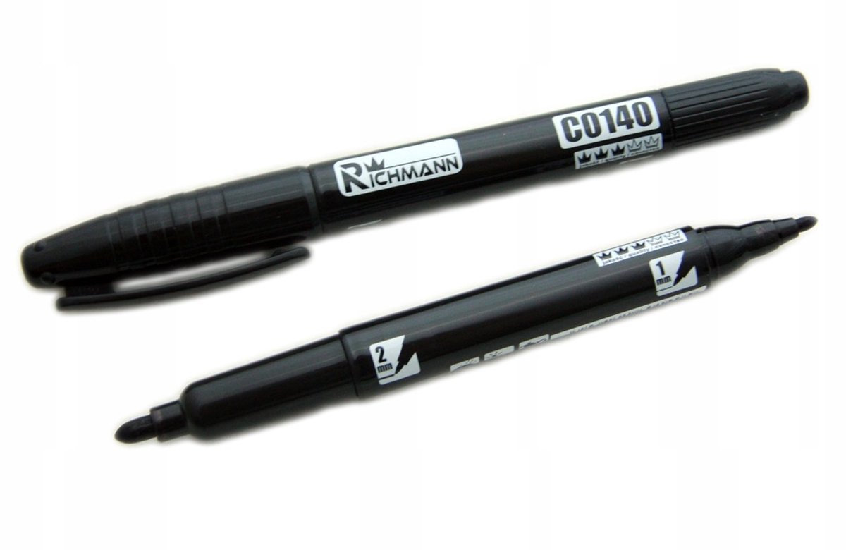 Richmann Dubbelzijdige Zwarte Stift C0140 - Permanent & Duurzaam