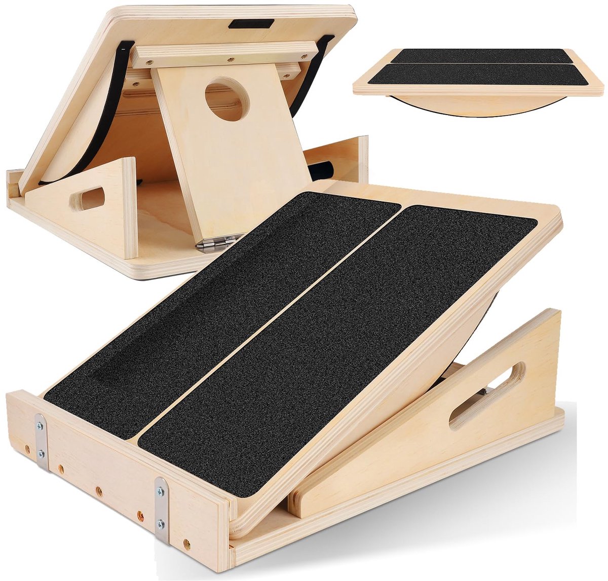Unyqoos® Verstelbaar 2-in-1 Balans- en Kuitstrekbord voor Thuis en Kantoor Training