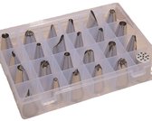 Gsedaox- 24 stuks Professionele Spuitmondjes - RVS Spuitzakaccessoires - voor Het decoreren van Taarten en Gebak