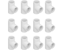 Tee Buisleidingen 12 Stuks Plastic 25mm Diameter Waterleiding Adapter - Home Improvement - PVC Elleboog Buisleidingen - Voor Watervoorziening