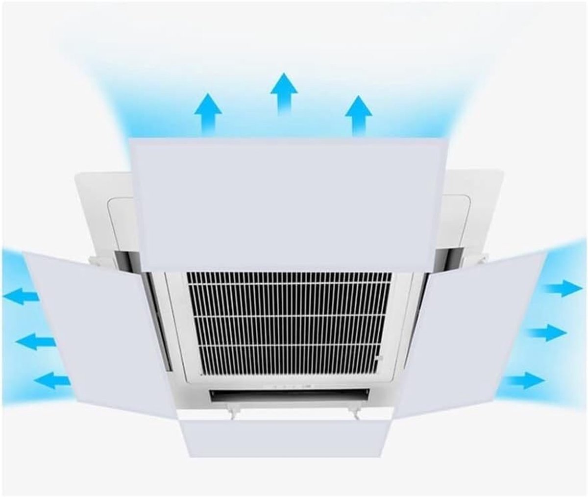 Verstelbare Luchtgeleider voor Centrale Airconditioning - 4 Stuks - 90cm