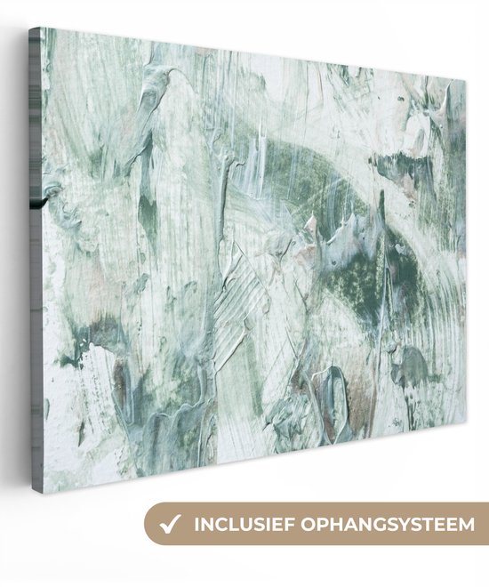 Tableau sur toile Décoration de jardin de jardin - Peinture - Abstrait - 120x90 cm - Décoration murale