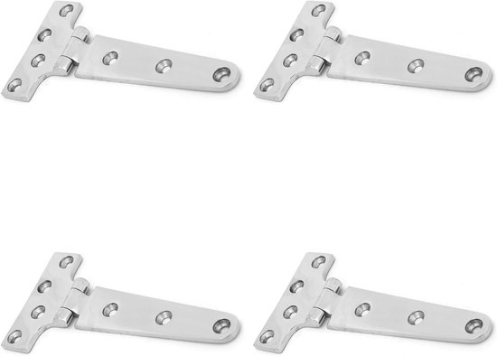 Deurscharnier - verzinkt staal - 89x89 mm - met afgeronde hoeken