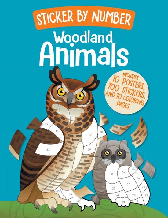 Sticker by Number: Woodland Animals - cover