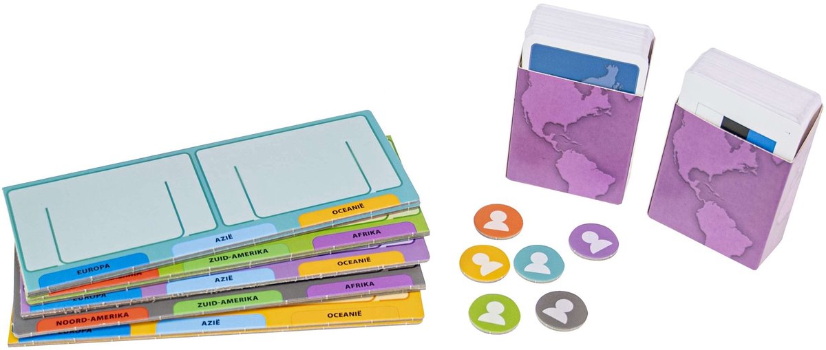 Tactic Vlaggen van de Wereld – Educatief spel – Leer de verschillende wereldvlaggen – 200 Kaarten – Inclusief wereldkaart — afbeelding 9