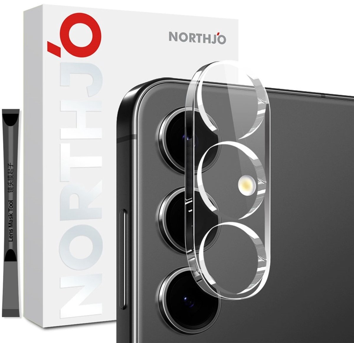 NORTHJO Camera Lens Protector - Geschikt voor Samsung Galaxy S25 FE Camera Lens Protector - NORTHJO 9H Tempered Glass - Transparant