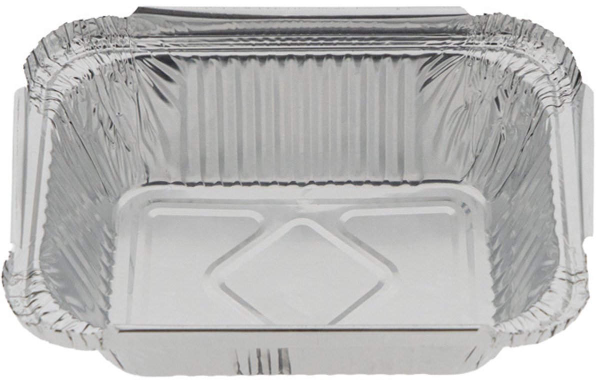 Aluminium bakje rechthoekig 260ml 130×100×42mm – 1.000 st/ds.