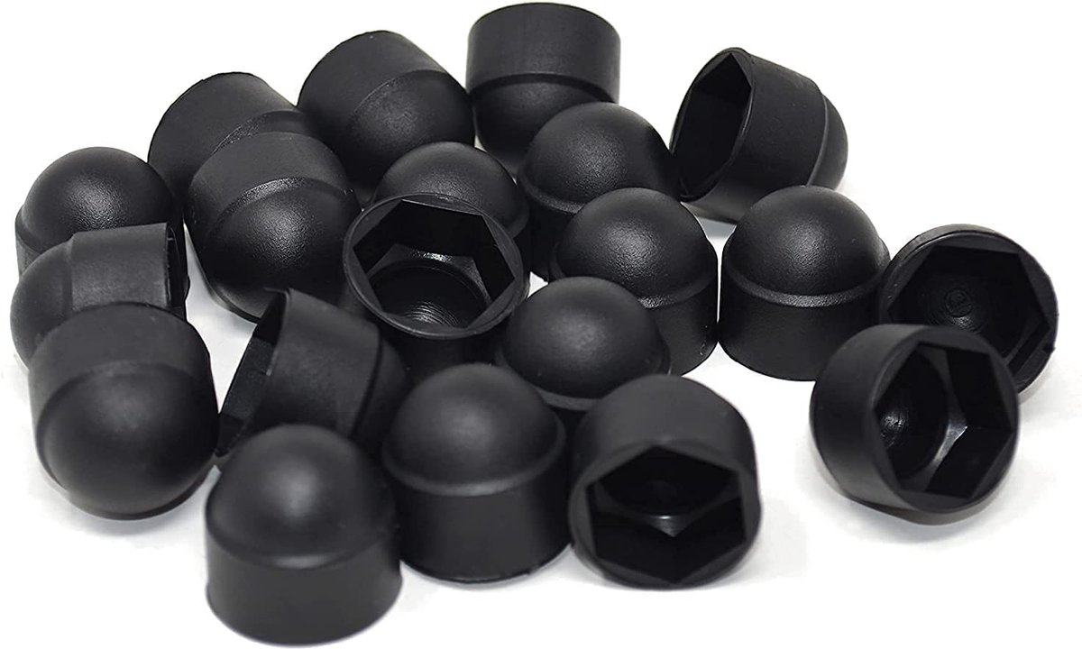 20 x Ronde Zeskant Beschermkappen M20 x SW30 mm - Polyethyleen - Voor Moeren en Schroefkoppen
