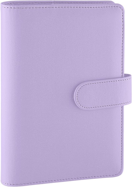 FYY Carnet de notes à reliure A5, classeur A5, en cuir synthétique, 6 trous, avec 80 lignes, 3