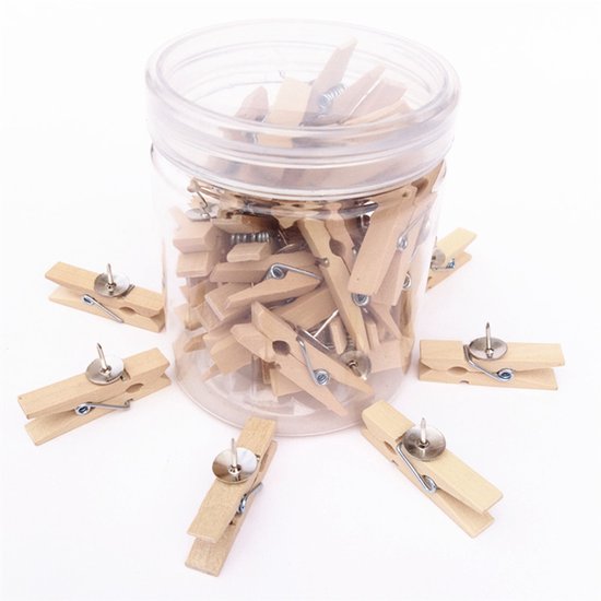 JSRQT 230 stuks houten naalden, punaises, stalen spijkers, houten Push Pin, houten klemmen met spelden voor kurkplaat, landkaart, foto's, handwerk (5 types JSRQT 230 stuks houten naalden, punaises, stalen spijkers, houten Push Pin, houten klemmen met spelden voor kurkplaat, landkaart, foto's, handwerk (5 types