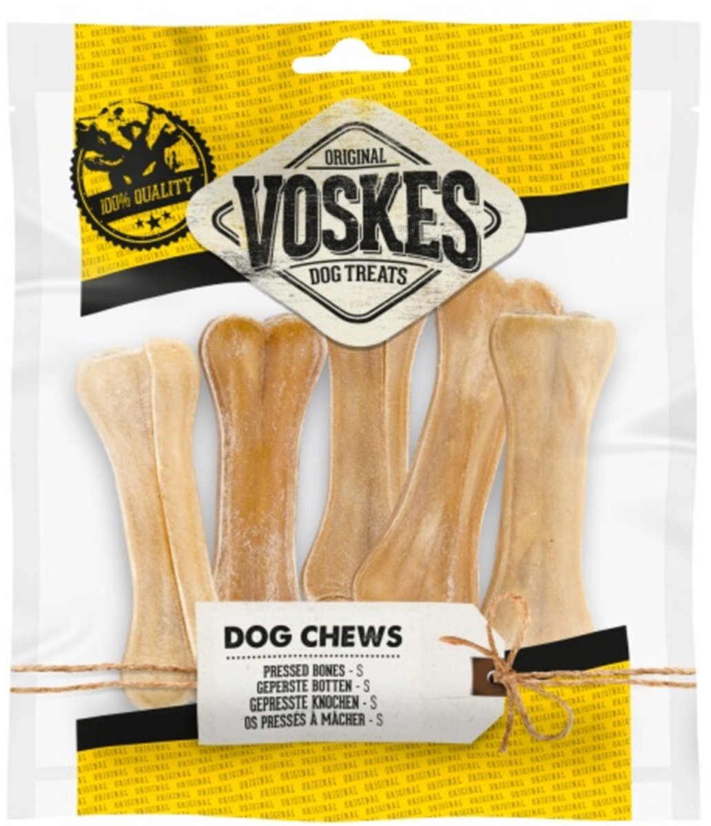 Voskes Hondensnacks Geperste Botten Small - 3 x 5 stuks - Voordeelverpakking