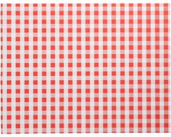 100 Placemats, papier 30 cm x 40 cm rood Vichy Karo