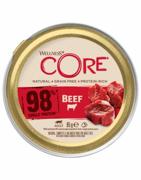 Wellness Core Kattenvoer 98% Recipe Rund - 12 x 85 gr - Voordeelverpakking