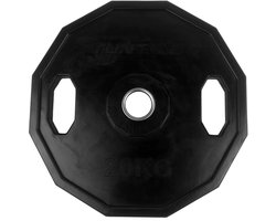 Tunturi Olympische Halterschijf - Halter gewichten - 1x 20 kg - 50mm - Rubber - Incl. fitness app