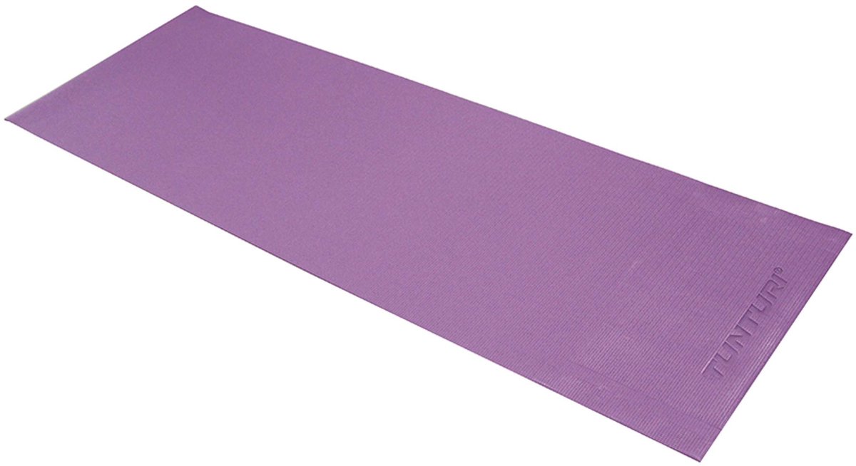 Bol.com Tunturi PVC Yogamat - Fitnessmat 4mm dik - Paars - Incl. gratis fitness app aanbieding