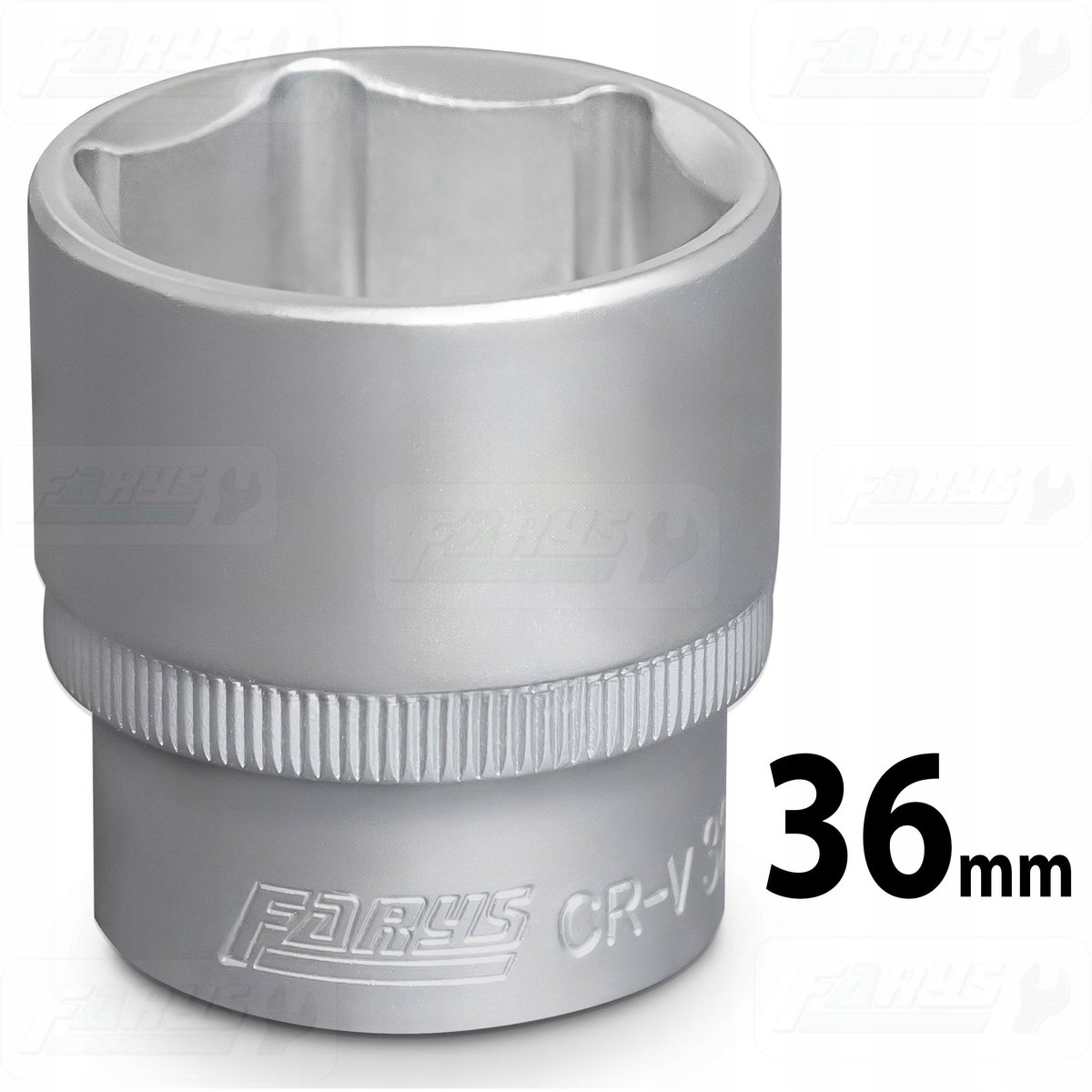 36 mm 1/2" zeskantdop, korte CrV-dop FR1229