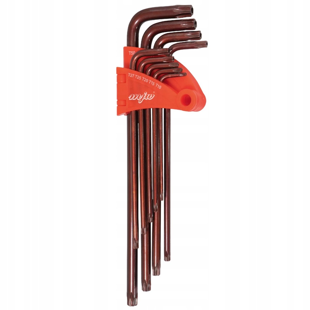 Extra lange Torx inbussleutelset met gat, 9-delig, S2 staal